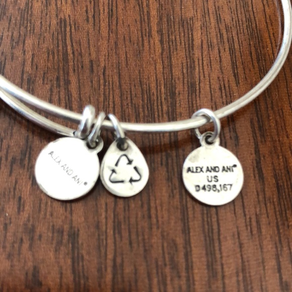 ALEX AND ANI SKELETON KEY CHARM BANGLE BRACELET - Picture 5 of 6